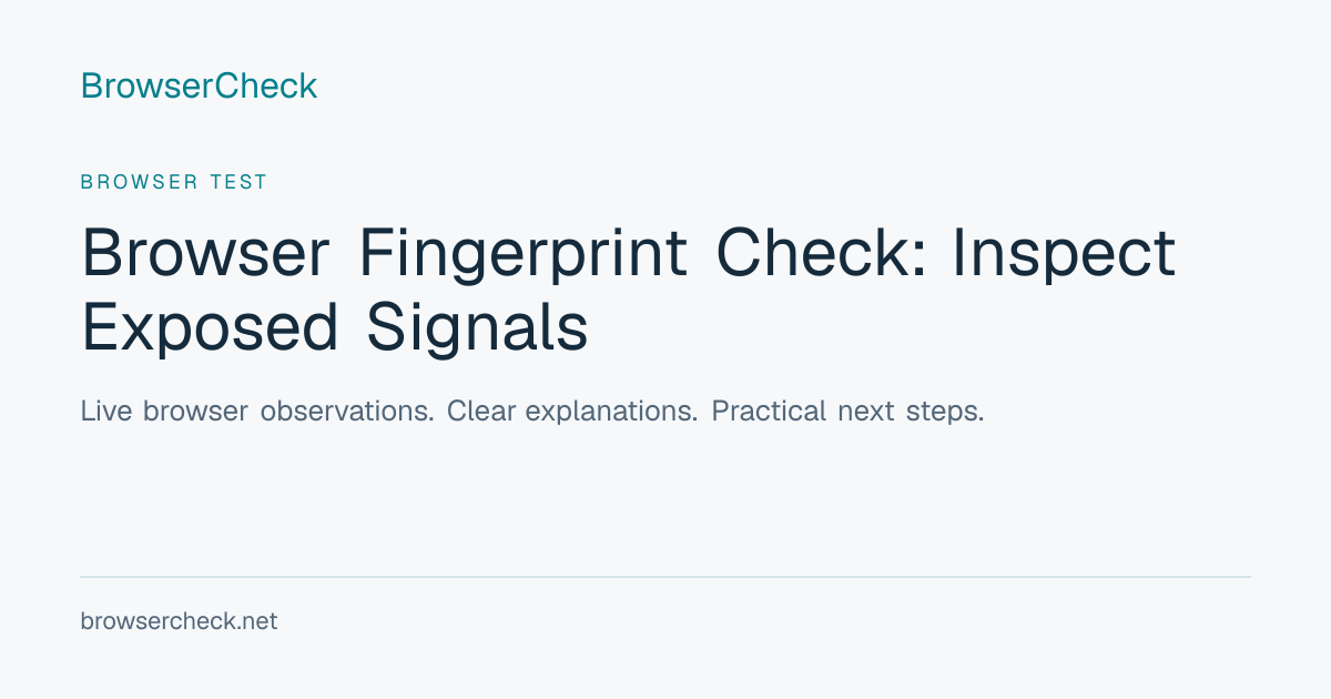 WebGL Fingerprint Test: Renderer, Vendor and Masked Results | Browser Check